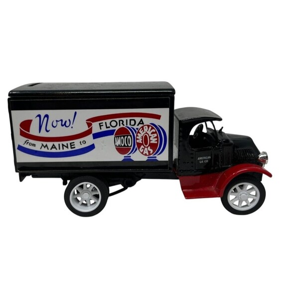 ERTL Other - Ertl Retro Toy Truck Coin Bank 7" Mack Amoco Diecast Americana Maine To Florida